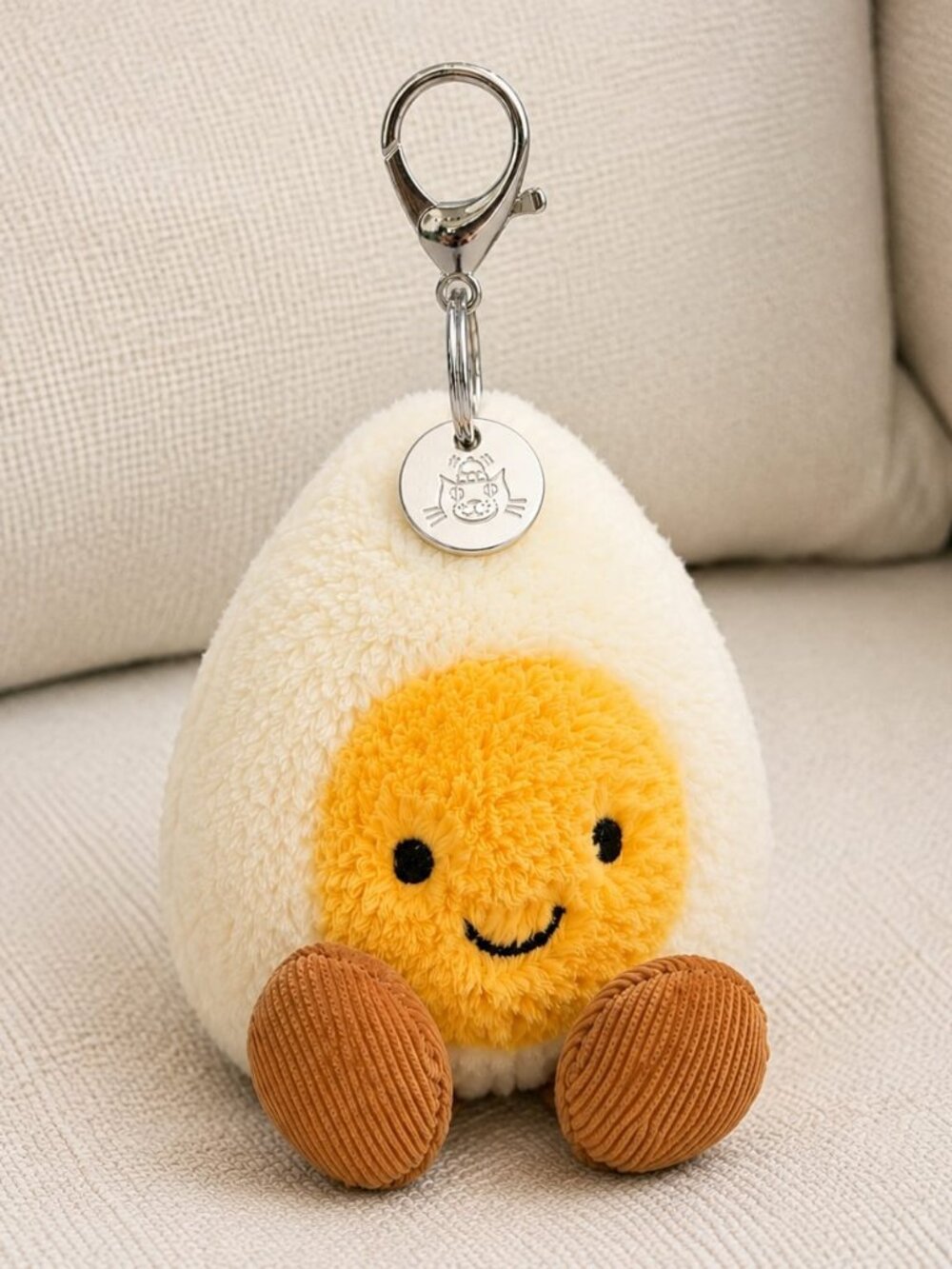 Jellycat Amuseables Boiled Egg Keychain – Soft Plush Bag Charm Toy Gift - NWT